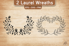 Laurel Wreath SVG PNG Bundle Product Image 13