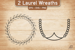 Laurel Wreath SVG PNG Bundle Product Image 4