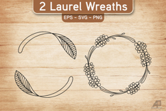 Laurel Wreath SVG PNG Bundle Product Image 6