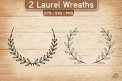 Laurel Wreath SVG PNG Product Image 1
