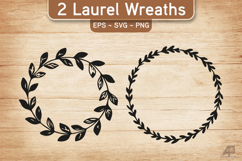 Laurel Wreath SVG PNG Product Image 1