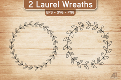Laurel Wreath SVG PNG Bundle Product Image 7