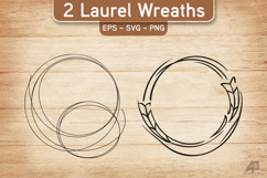 Laurel Wreath SVG PNG Bundle Product Image 8