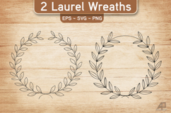 Laurel Wreath SVG PNG Product Image 1