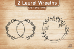 Laurel Wreath SVG PNG Bundle Product Image 9