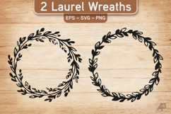 Laurel Wreath SVG PNG Product Image 1