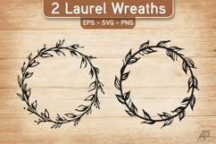 Laurel Wreath SVG PNG Product Image 1