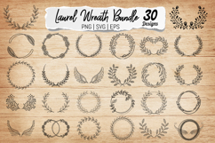 Laurel Wreath SVG PNG Bundle Product Image 1