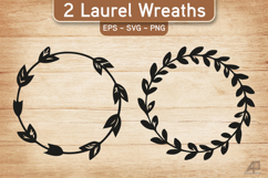 Laurel Wreath SVG PNG Product Image 1