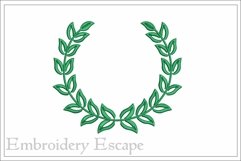 Laurel wreath embroidery design, floral embroidery Product Image 1