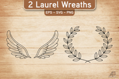 Laurel Wreath SVG PNG Product Image 1