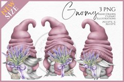 Lavender Gnomes Watercolour Clipart PNG Product Image 1