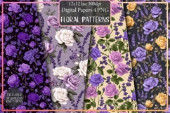 Lavender and Roses Floral Patterns Product Image 1