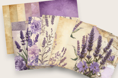 Lavender Junk Journal Kit Printable Purple Floral Ephemera Product Image 5