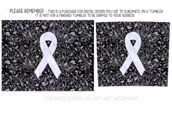 Lavender Awareness Ribbon, 20oz Skinny Tumbler Sublimation Product Image 2
