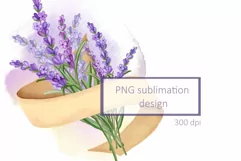 Lavender bouquet PNG | Floral Sublimation design Product Image 1
