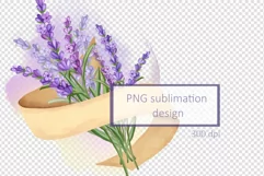 Lavender bouquet PNG | Floral Sublimation design Product Image 2