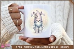 Easter Bunny Gnome floral png, Easter Gnome bunny png Product Image 3
