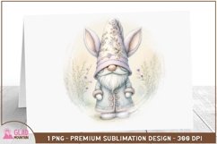 Easter Bunny Gnome floral png, Easter Gnome bunny png Product Image 4