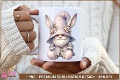 Easter Bunny Gnome sublimation png, Easter Gnome bunny png Product Image 2