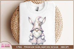 Easter Bunny Gnome sublimation png, Easter Gnome bunny png Product Image 4