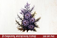 Lavender And Christmas Tree Sublimation Clipart Product Image 1
