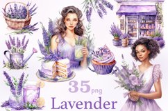 Lavender Clipart, Provence Clipart, GlamArtZhanna, Lavender Woman PNG, Lilac Clipart Set, Cottagecore Clipart Collection, Spring Clipart Bundle, Purple Clipart PNG Bundle, Summer Clipart PNG Set, Spring PNG Bundle