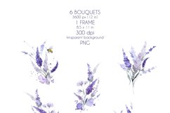 lavender clipart watercolor floral clipart botanical summer spring flowers bouquets png