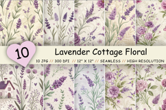 lavender cottage floral, lavender floral digital, purple floral paper, cottage floral pattern, lavender seamless pattern, vintage lavender flowers, shabby chic floral, purple cottage paper, lavender scrapbook paper, floral digital bundle, lavender floral 