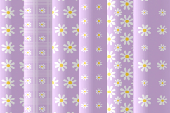 lavender daisy seamless pattern png Violet digital paper Product Image 4