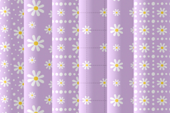 lavender daisy seamless pattern png Violet digital paper Product Image 3