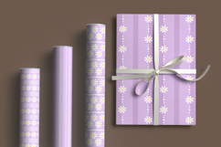 lavender daisy striped seamless pattern png digital paper Product Image 5