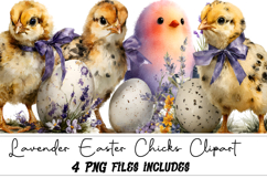 Lavender Easter Chicks Clipart Product Image 1