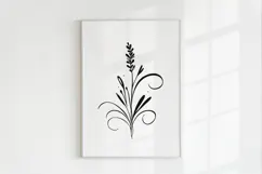 Minimalist Floral Line Art Clipart SVG | PNG | EPS Product Image 5