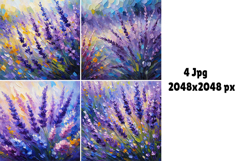 Lavender flowers in impressionist style Product Image 2