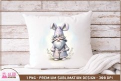 Easter Bunny Gnome floral png, Easter Gnome bunny png Product Image 3