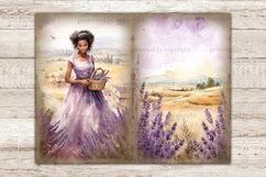 Lavender Junk Journal Paper, Vintage Journaling, GlamArtZhanna, Lavender Junk Journal Pages, Victorian Collage Sheet, Black Woman Junk Journal, Journal Pages for Scrapbooking, Woman Junk Journal Paper, African American Ephemera, Lilac Journal Card