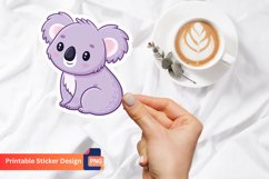 Lavender koala sticker, Koala vinyl sticker Product Image 1