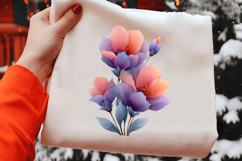 Lavender Pink Botanical Flower Clipart Product Image 2