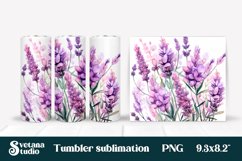 Flowers tumbler wrap | Lavender tumbler sublimation Product Image 1