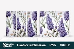 Flowers tumbler wrap | Lavender tumbler sublimation bundle Product Image 3