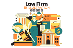 10 Law Firm Services Illustration Product Image 1