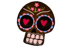 Watercolor Day of the Dead Clipart, Mexican Dia de los Muert Product Image 6