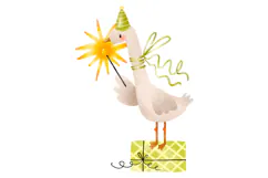 Goose Birthday . Baby Girl and Boy Newborn Baby Shower Product Image 13