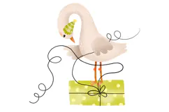 Goose Birthday . Baby Girl and Boy Newborn Baby Shower Product Image 14