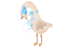 Goose Celebrate Newborn Baby Boy Birthday. Happy Birthday Product Image 2