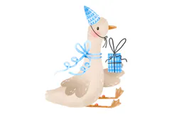 Goose Birthday . Baby Girl and Boy Newborn Baby Shower Product Image 9