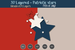 3D Layered Patriotic star Product Image 2