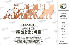 Layered Animal Nightlight Laser Cut. Fox SVG Product Image 2
