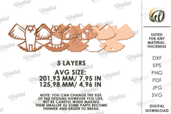 Layered Animal Nightlight Laser Cut. Owl SVG Product Image 2